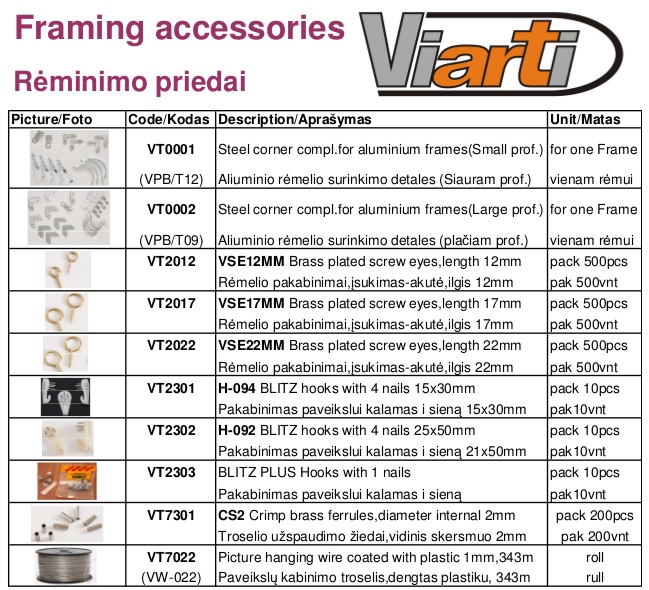 Framing accessories 1/5